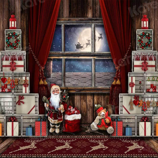 Backdrop - Christmas Room Backdrop - 10ft High x 8ft wide - Event Rentals