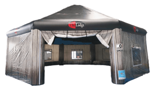 Inflatable Wooden Lodge Tent - 10mtr x 10mtr - Event Rentals