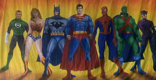 BACKDROP - SUPERHEROES H3m x W6m - Event Rentals