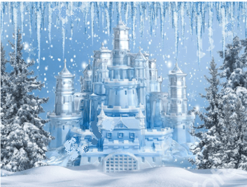 Backdrop - Winter Fairytale Frozen Castle - Event Rentals