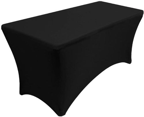 Black Spandex for 6ft Trestle Table - Event Rentals