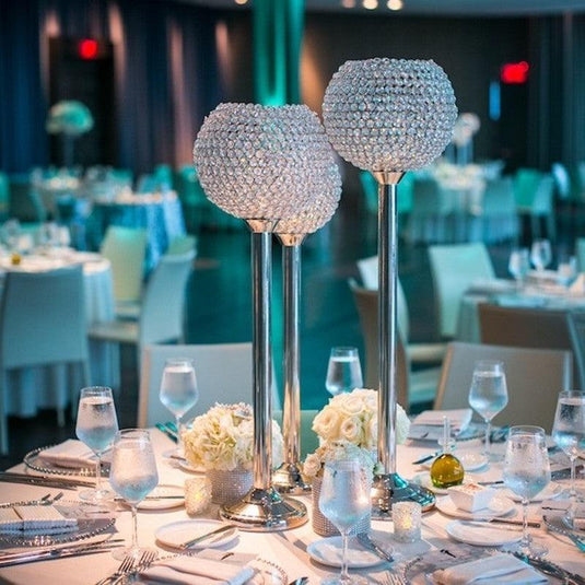 Centrepiece Crystal Globes - Event Rentals