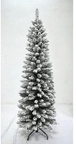 Christmas Tree Slim Flocked Snow Covered 5ft - Event Rentals