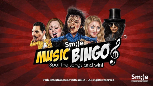 Music Bingo Live - 100 person package - Event Rentals