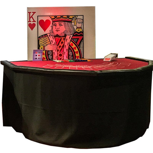 Blackjack Table Burgundy - Event Rentals